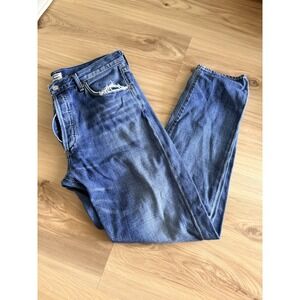 Citizens of Humanity Liya High Rise Classic Fit Crop Jeans Blue Womens Size 30